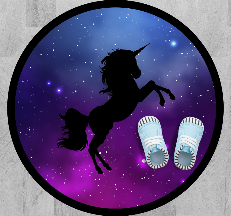Dywan winylowy dla dzieci space unicorn majestic - TenStickers