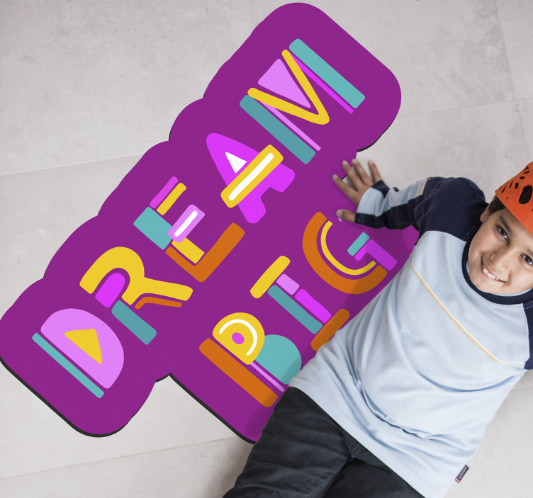 Dywan winylowy dla dziecka wymarzona wielka typografia - TenStickers