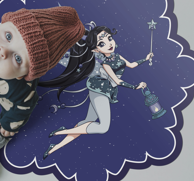 Dywan winylowy dla dziecka bajkowe nocne niebo - TenStickers