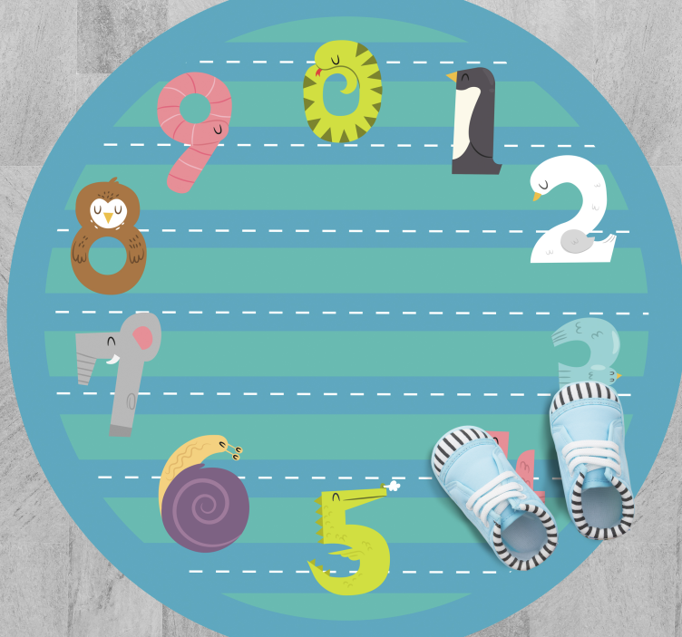 Dywan winylowy dla dziecka okrągły tor wyścigowy - TenStickers