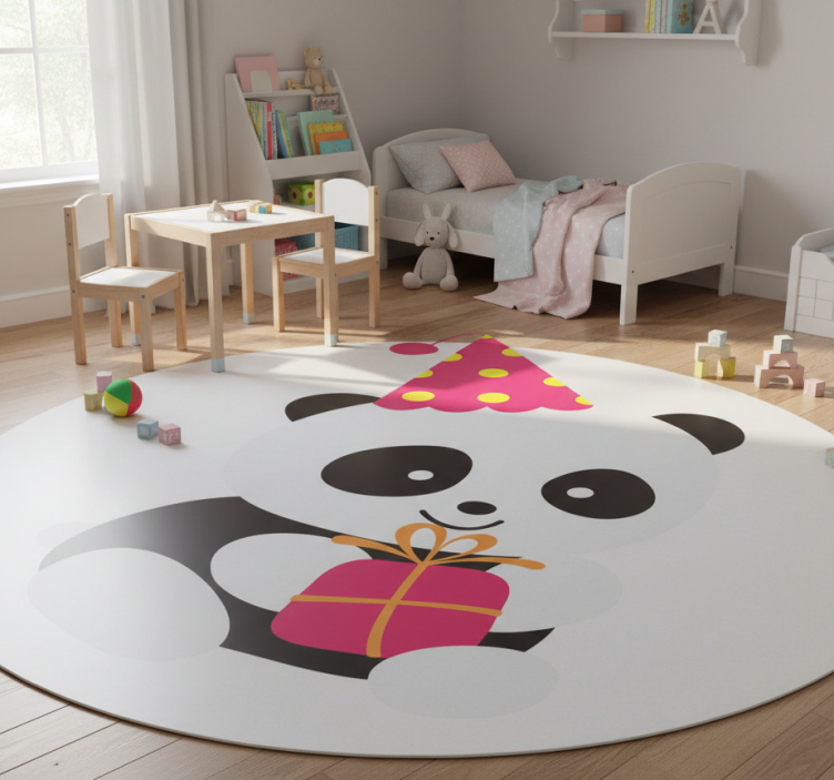 Dywan winylowy dla dziecka panda z prezentem - TenStickers