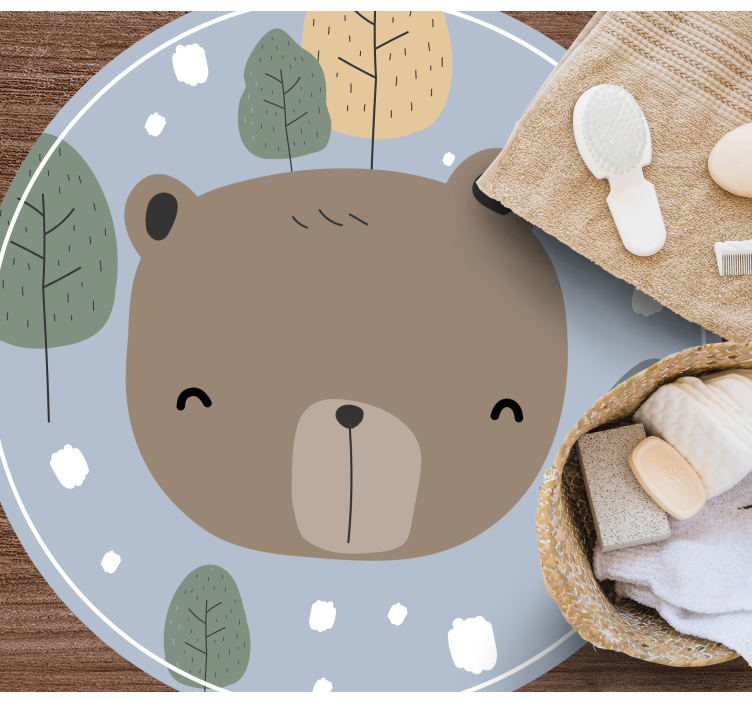 Dywan winylowy dla dziecka szczęśliwa misiaczka - TenStickers