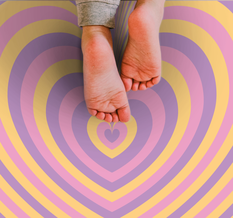 Dywan winylowy dla nastolatków projekt retro serca - TenStickers