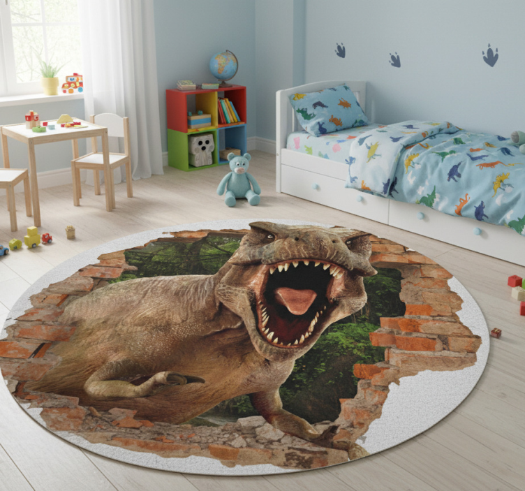 Dywan winylowy dla dziecka 3d t-rex - TenStickers