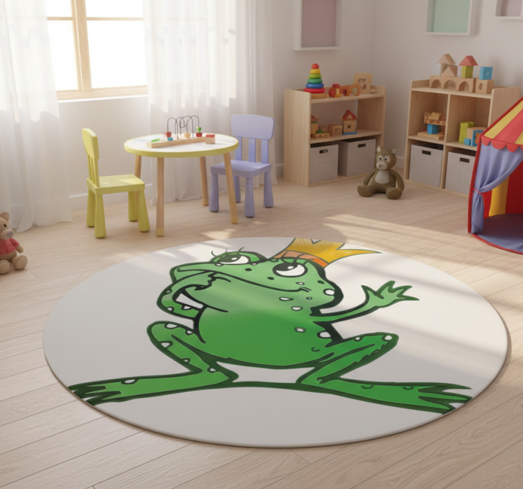 Dywan winylowy dla dziecka król Żabek - TenStickers