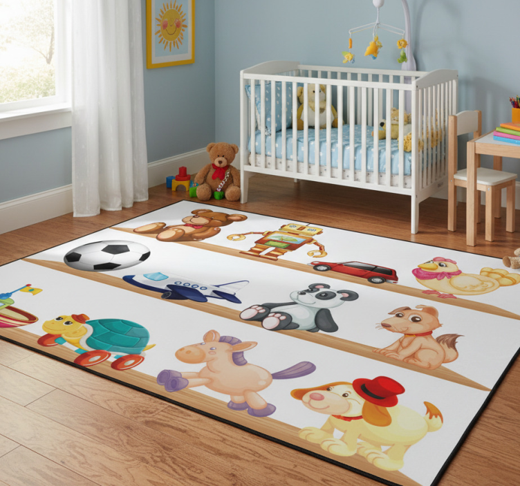 Dywan winylowy dla dziecka półki z zabawkami - TenStickers