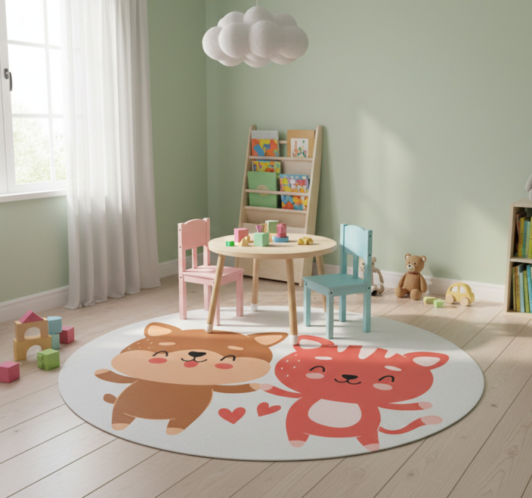 Dywan winylowy dla dziecka z odznaką przyjaźni psa - TenStickers