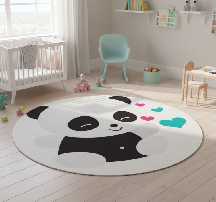 Dywan winylowy dla dziecka uroczy miś panda - TenStickers