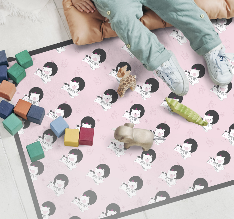 Dywan winylowy dla dziecka zabawna grafika baletnicy - TenStickers