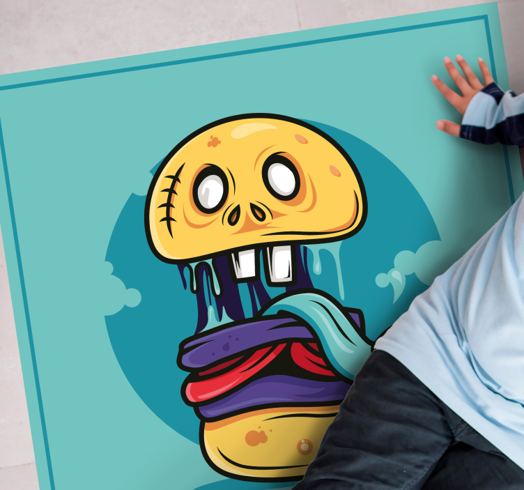 Dywan winylowy dla nastolatków głupia postać czaszki - TenStickers