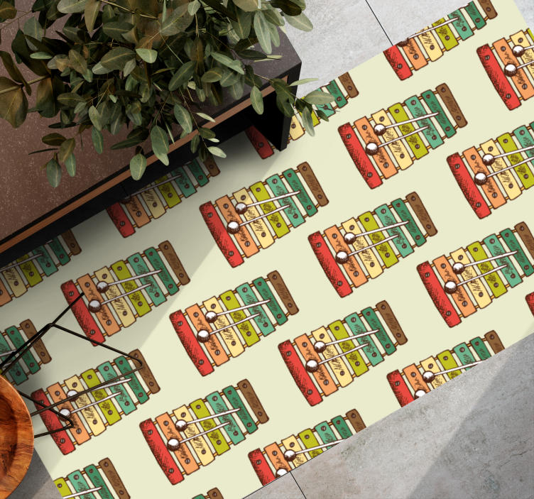 Dywan winylowy dla nastolatków kolorowy wzór ksylofonu - TenStickers