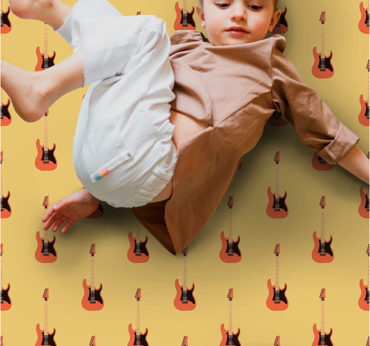 Dywan winylowy dla nastolatków ogniskowa gitary elektrycznej - TenStickers