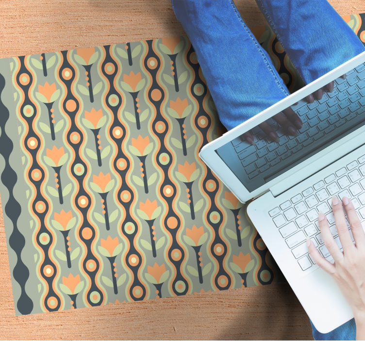 Dywan winylowy dla nastolatków stylizowany wzór kwiatowy - TenStickers