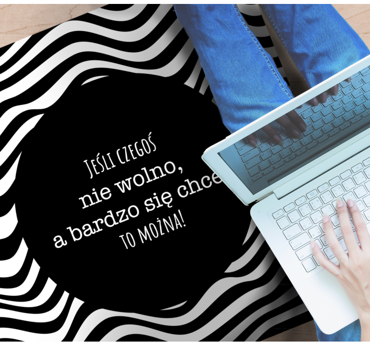 Dywan winylowy do gabinetu Możesz jeśli chcesz - TenStickers