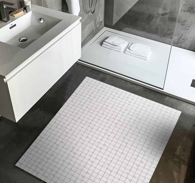 Dywan winylowy do salonu Stara biała ściana z płytek - TenStickers