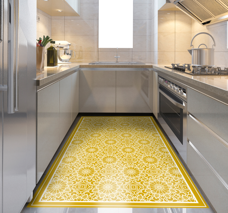Dywan winylowy do kuchni wzór inspirowany mandalą - TenStickers