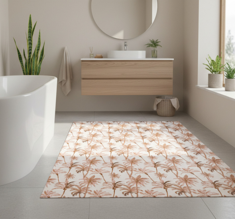 Dywan winylowy do łazienki luksusowe trójki - TenStickers