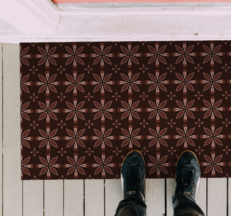 Chodnik winylowy do przedpokoju geometryczna symetria - TenStickers