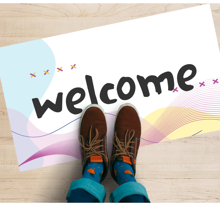 Dywan winylowy do przedpokoju nowoczesne powitanie - TenStickers