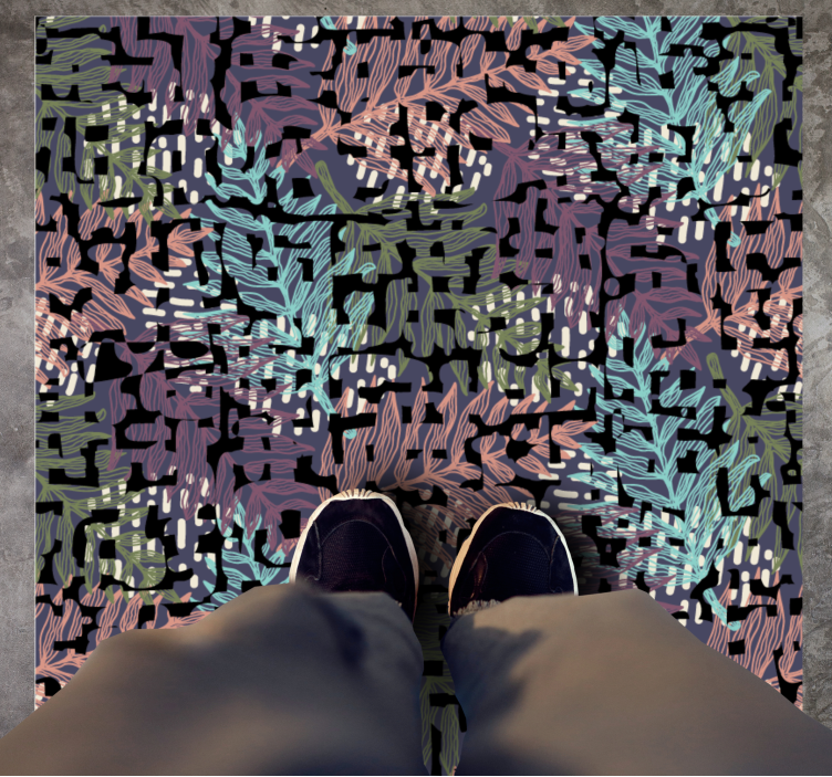 Kwadratowy dywan winylowy oryginalny design - TenStickers