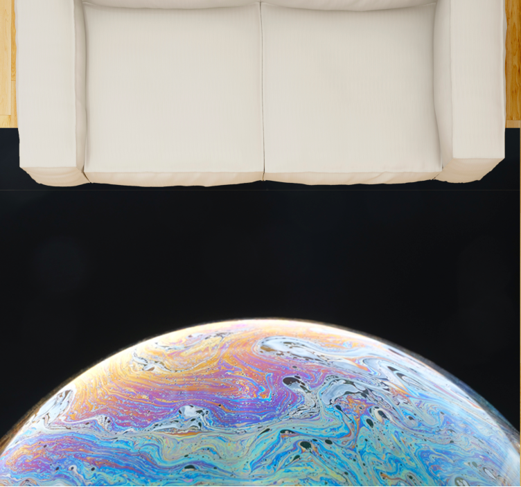 Dywan winylowy do salonu kosmiczna kula kolorów - TenStickers