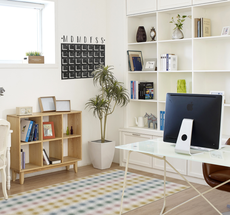 Dywan winylowy do salonu miękkie pastelowe linie - TenStickers