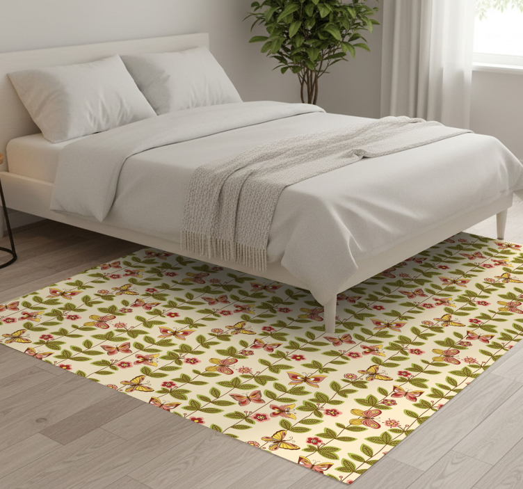 Dywan winylowy do salonu motyle - TenStickers