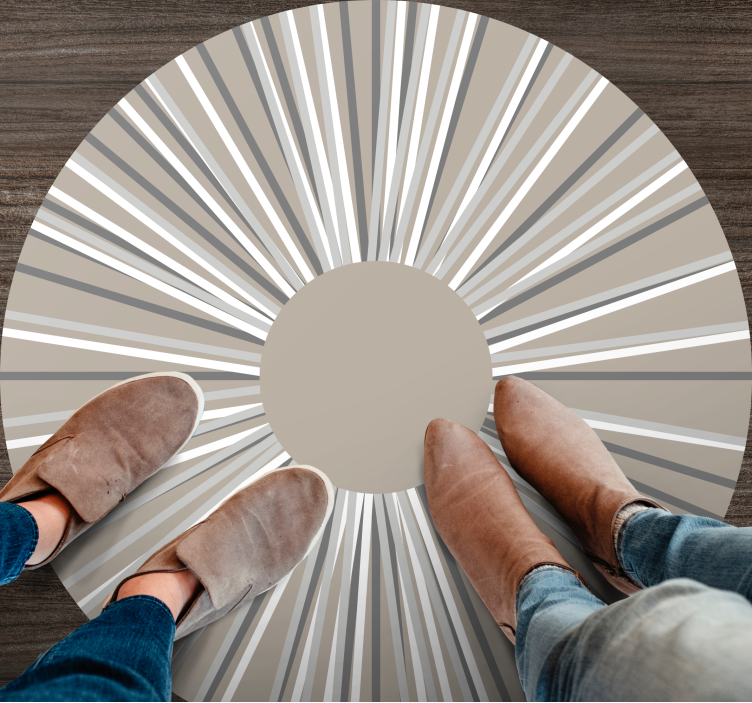 Dywan winylowy wzór geometryczny geometryczny motyw kołowy - TenStickers