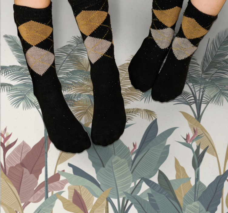 Dywan winylowy natura Terakota roślin tropikalnych - TenStickers