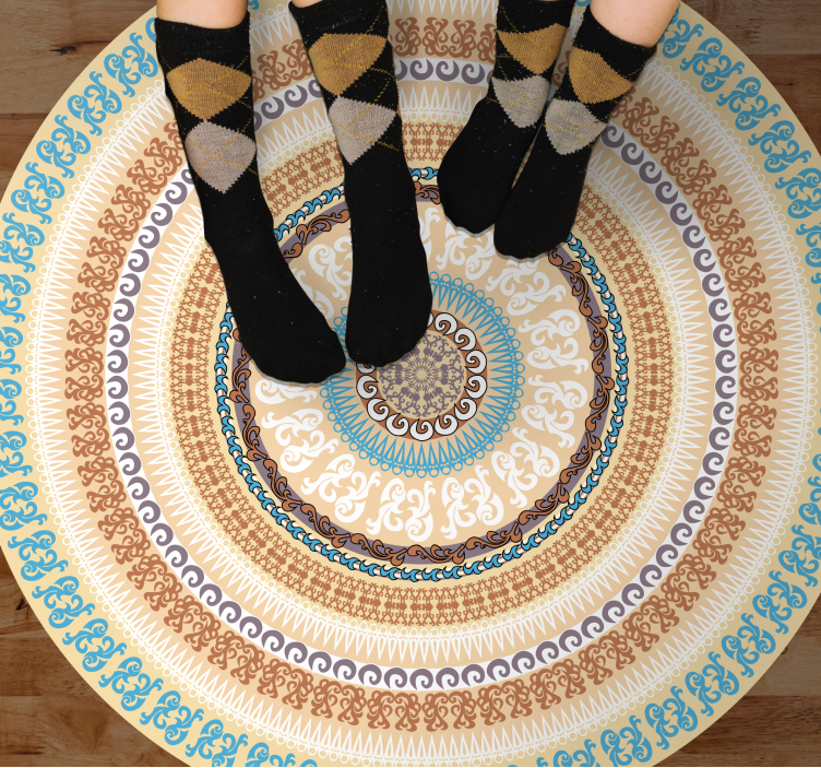 Skandynawski dywan winylowy wielobarwny wzór - TenStickers