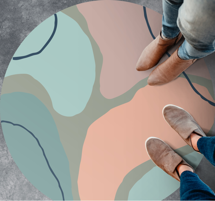 Skandynawski dywan winylowy Wzór koła w stylu nordyckim - TenStickers