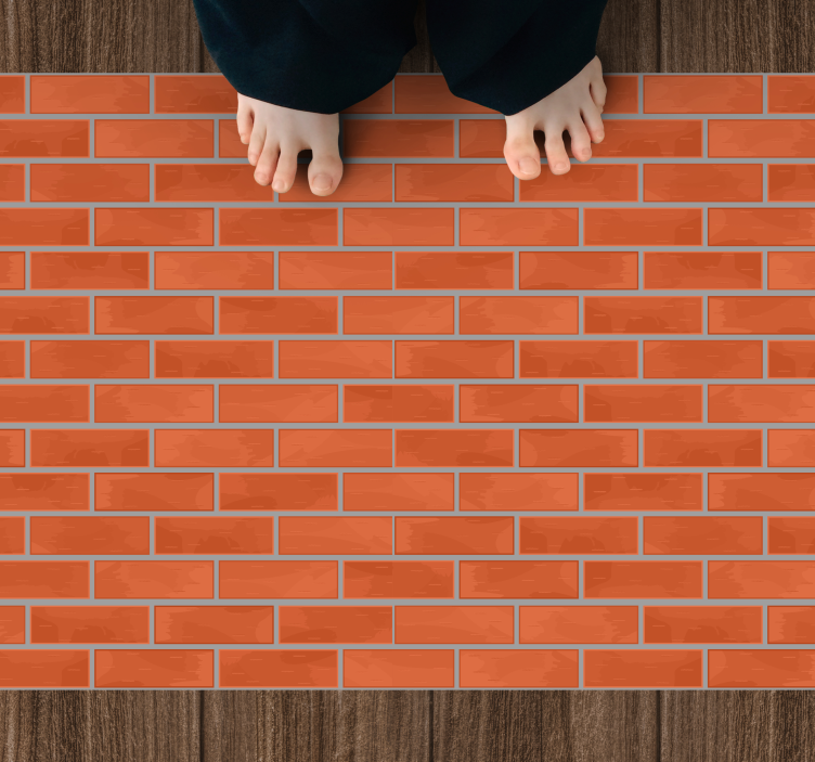Dywan winylowy tekstura Wzór z czerwonych cegieł - TenStickers