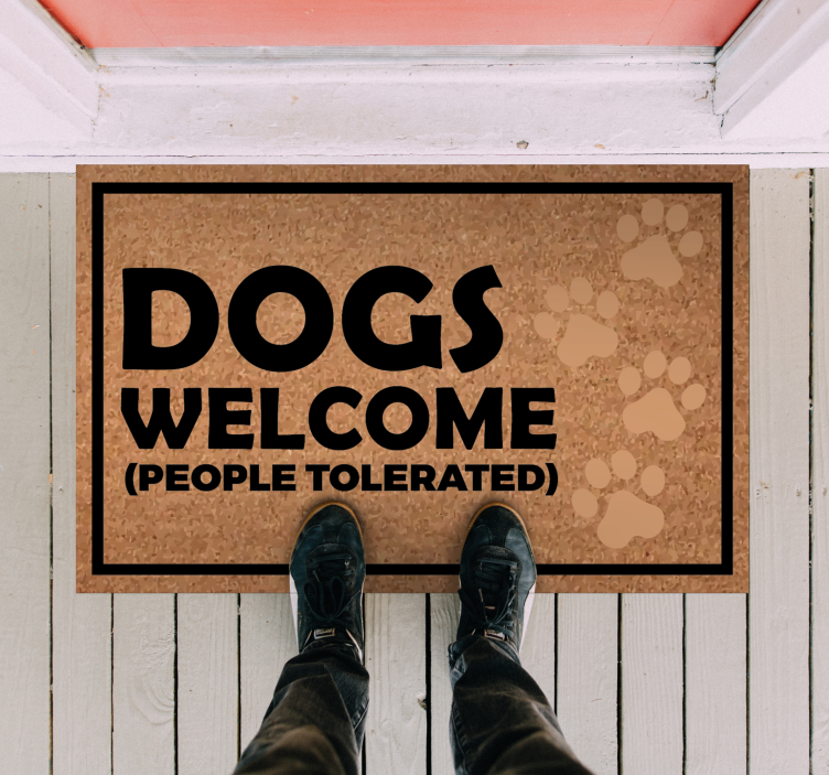 Dywan winylowy Dogs welcome - TenStickers