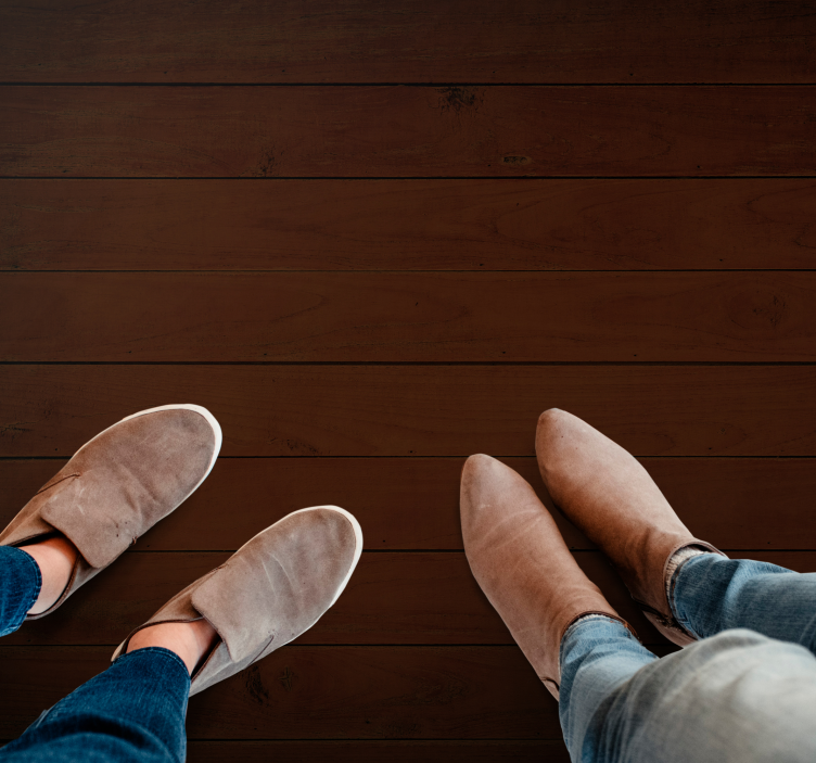 Dywan winylowy drewno ciemnobrązowa tekstura - TenStickers