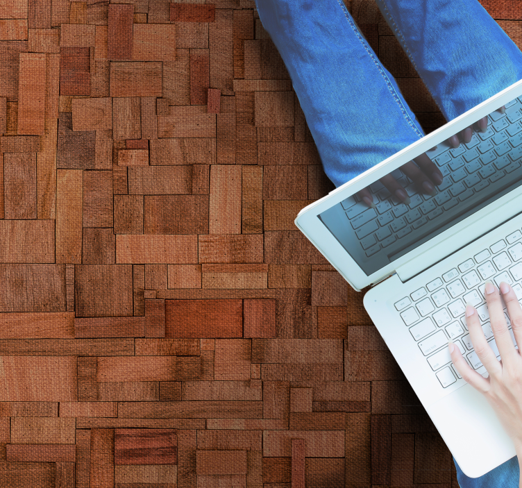 Dywan winylowy drewno wzór ciepłego bloku - TenStickers