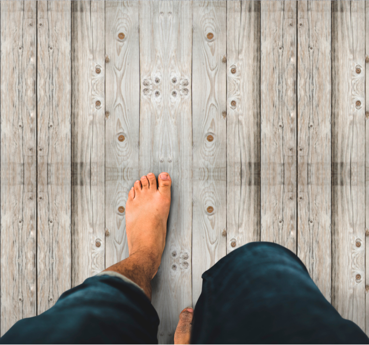 Dywan winylowy drewno deski z postarzanego drewna - TenStickers