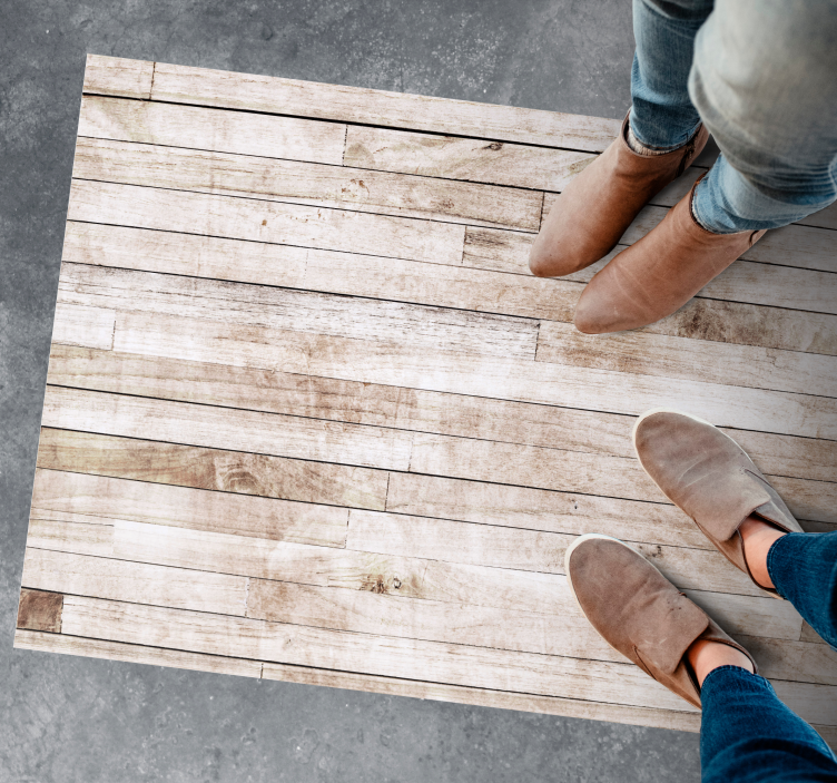 Dywan winylowy drewno efekt jasnych desek - TenStickers