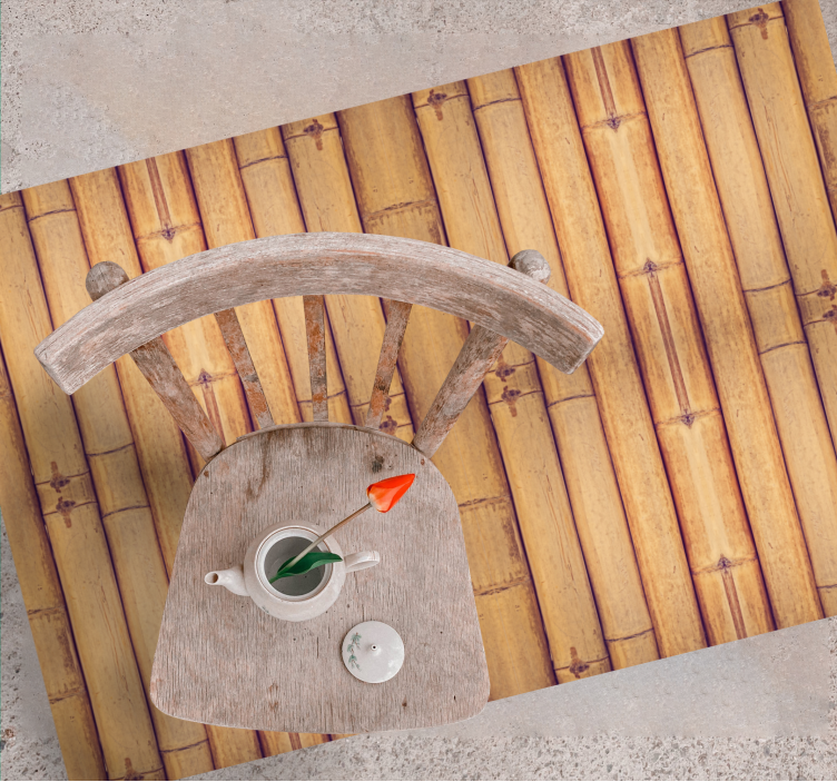 Dywan winylowy do salonu inspirowane bambusem - TenStickers