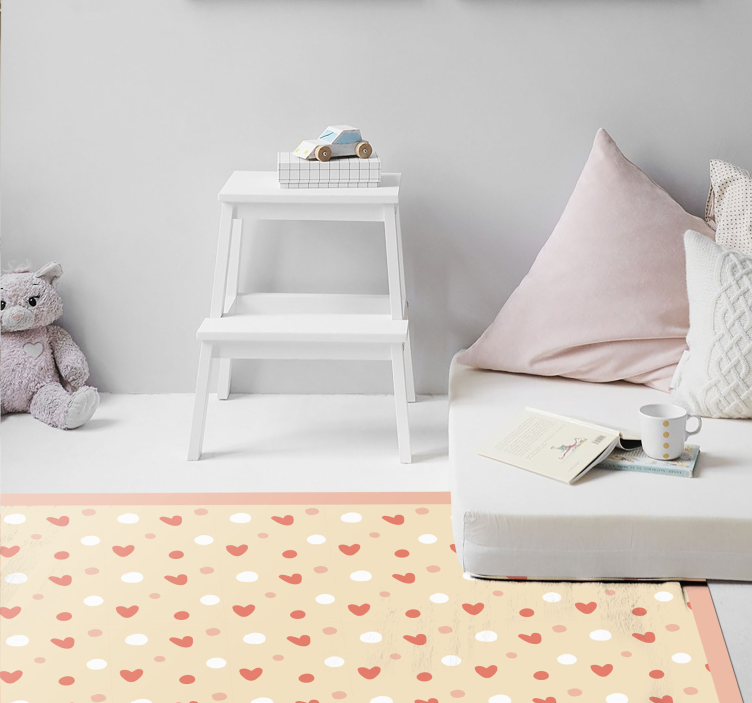 Dywan winylowy dziecięcy wystrój w kształcie serca - TenStickers