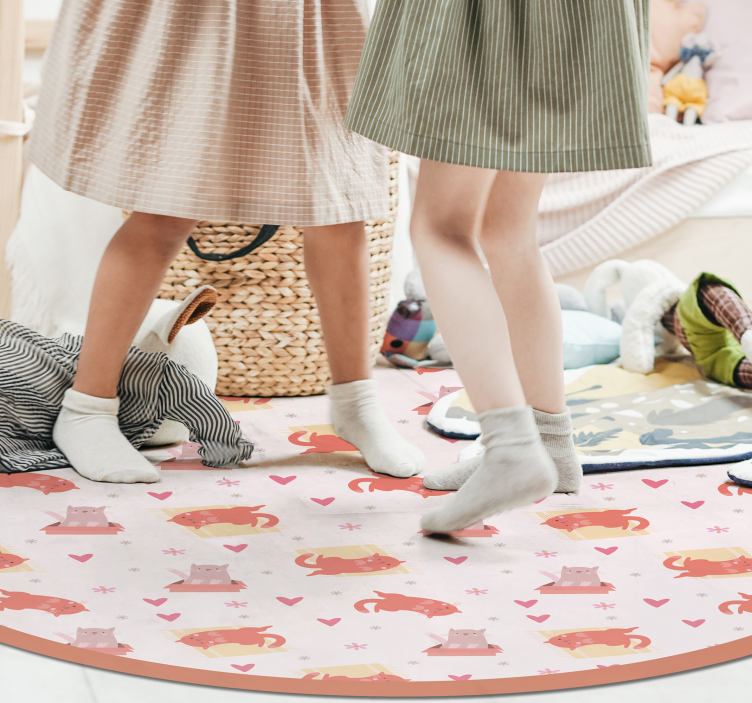 Dywan winylowy dziecięcy zabawny motyw kota - TenStickers