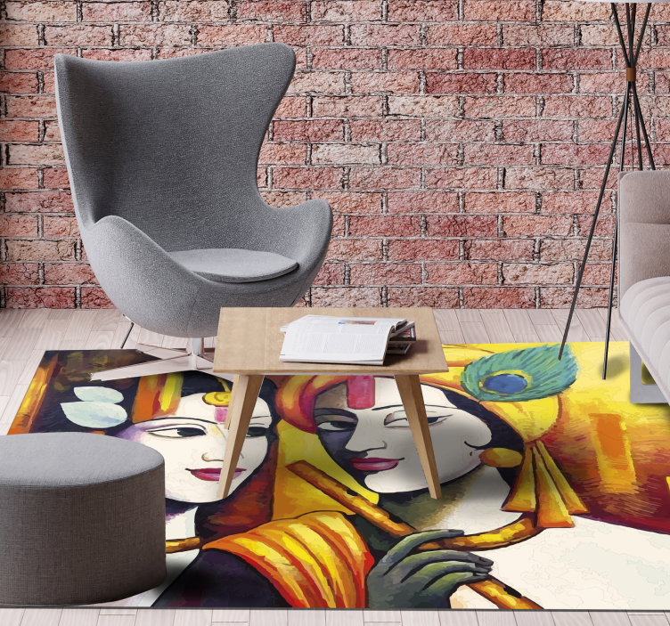 Dywan winylowy do salonu esencja kultury - TenStickers