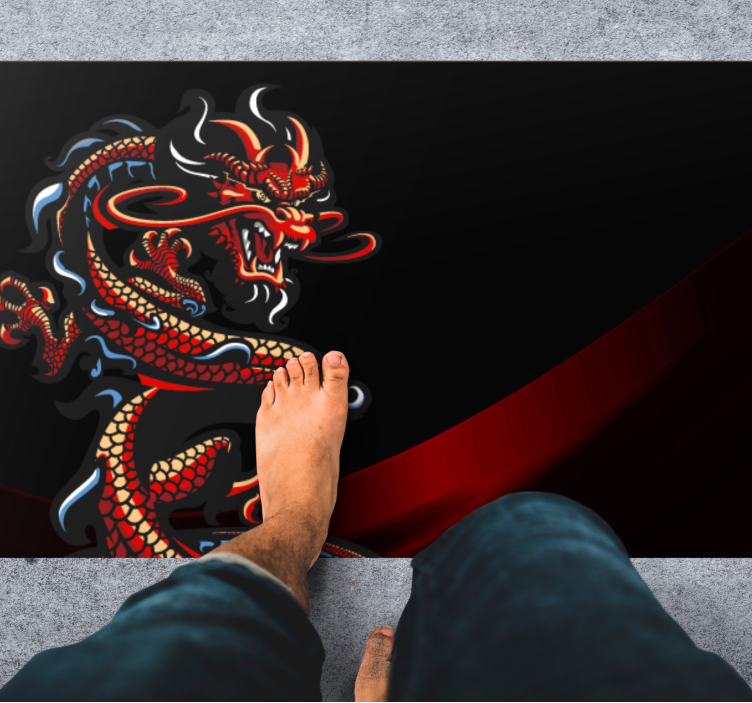 Dywan winylowy dla nastolatków ilustracja smoka - TenStickers