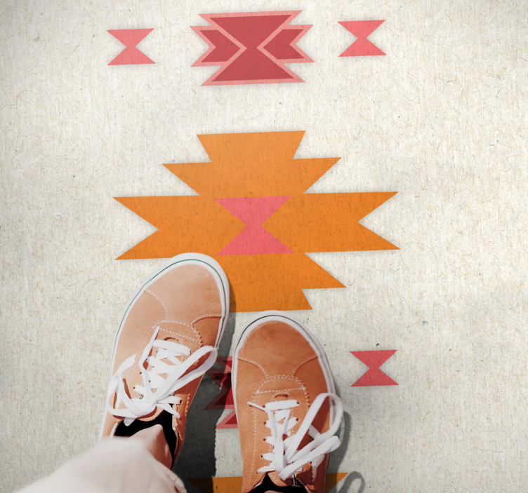 Dywan winylowy etniczny prosty motyw plemienny - TenStickers