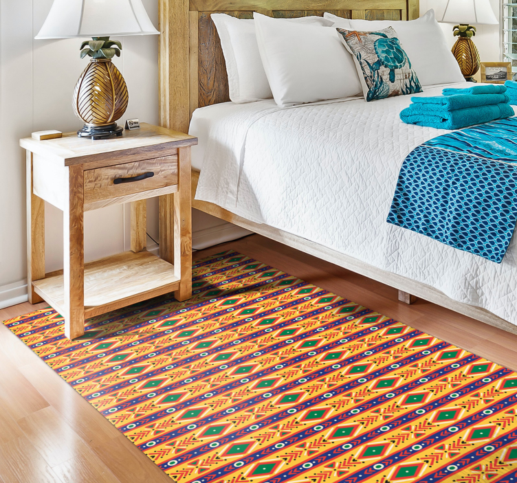 Dywan winylowy etniczny wzór motywu etnicznego - TenStickers