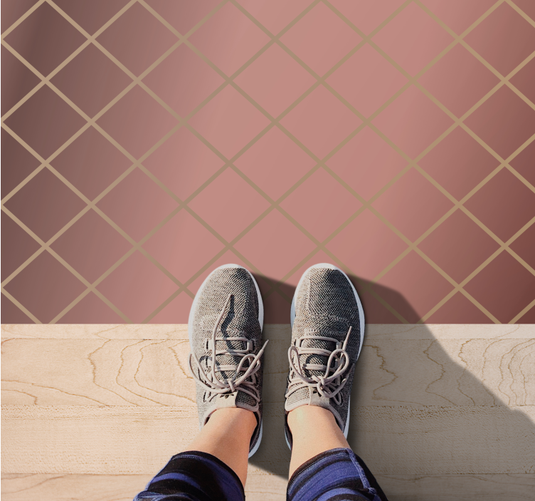 Nowoczesny dywan winylowy elegancki wzór diamentowy - TenStickers