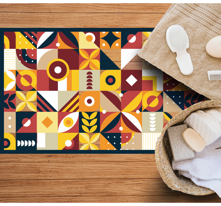 Dywan winylowy imitacja płytek żywe kompozycje - TenStickers