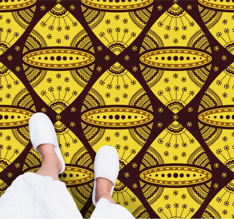 Dywan winylowy mandala symetria inspirowana mandalą - TenStickers