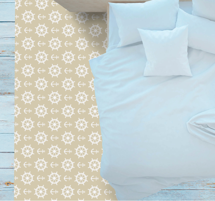 Dywan winylowy do salonu motyw kompasu morskiego - TenStickers