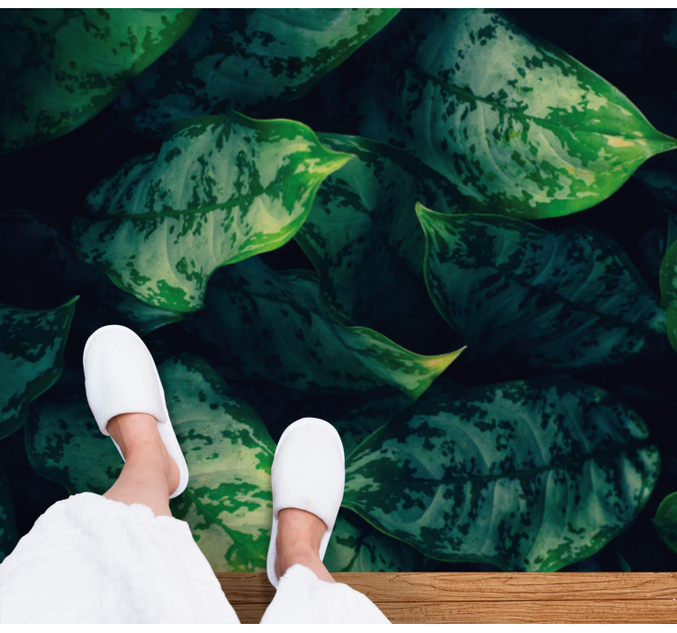 Dywan winylowy z motywem kwiatowym maranta leafs - TenStickers