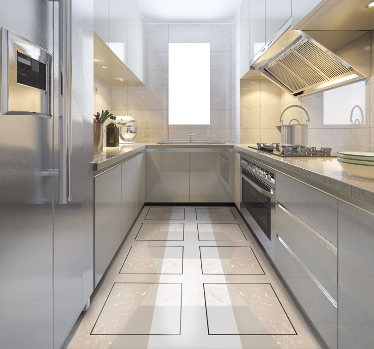 Dywan winylowy do kuchni marmurowe płytki - TenStickers